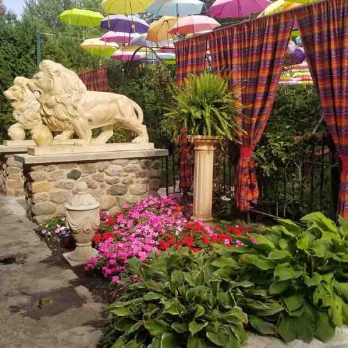 Adeline's Retreat Canopy of Color Umbrella Garden