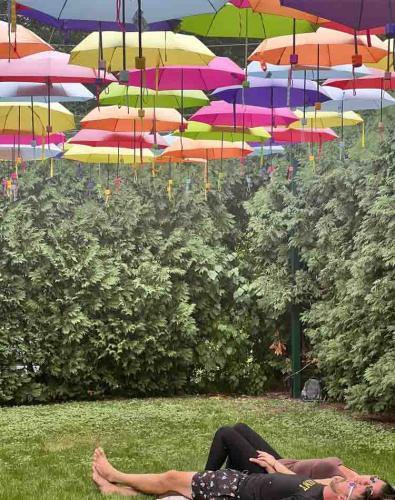 Adeline's Retreat Canopy of Color Umbrella Garden