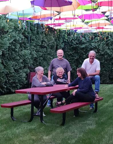 Adeline's Retreat Canopy of Color Umbrella Garden