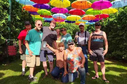 Adeline's Retreat Canopy of Color Umbrella Garden